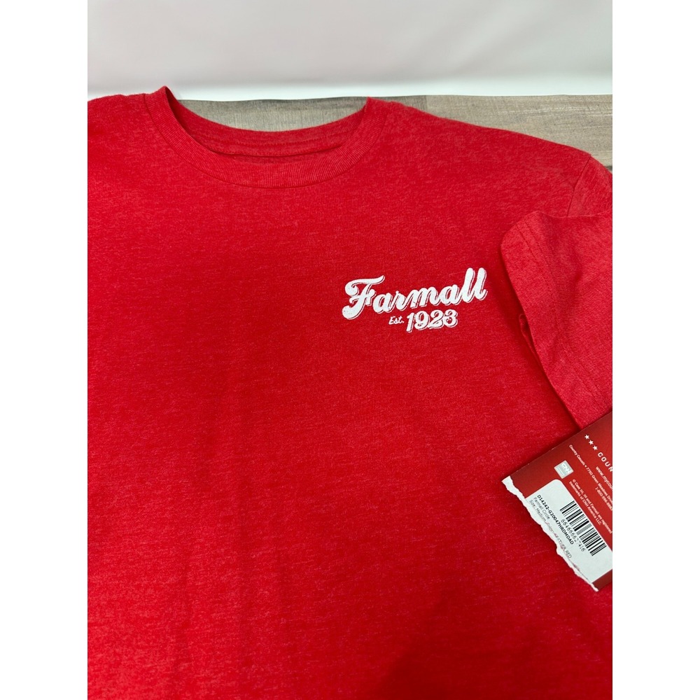 NWT Case IH Farmall Circle Logo Men's Medium‎ Heathered Red Short Sleeve Tee - Picture 2 of 7